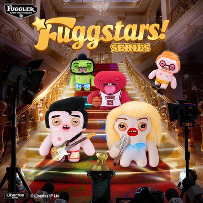 Spin Master Fugg Stars 系列 9 英寸搞笑丑陋怪物玩具，包括 Fleeting Fartlet/Rhymer Mcslimer/Greazee/Gunky Goober/Chunky Mcdunky，古怪可爱的收藏娃娃