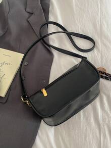 Mini New Fashionable Multi-Function Crossbody Bag, Women's Underarm Handbag Shoulder Bag With Knot Pendant, Pillow Bag - Black - View 10