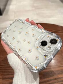 Flower Cream Textured Transparent Painted Shockproof Phone Case Compatible With IPhone 14, 14 Pro, 14 Pro Max, Summer New Design Compatible With IPhone 13, 13 Pro, 13 Pro Max, Cartoon Compatible With IPhone 11, 11 Pro Max, Painted Compatible With IPhone 12, 12 Pro, 12 Pro Max, Shockproof Compatible With IPhone XR, Cartoon Compatible With IPhone 7/8, Compatible With IPhone 15, 15 Pro, 15 Pro Max, 16, 16 Pro, 16 Pro Max, Galaxy S24, A04, A12, A13, A14, A23, A24, A32, A33, A51, A52, A53, A54, A72, S20 FE, 9, 9A - Multicolor - View 3