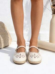 Women Flats - 米色 - 查看 3