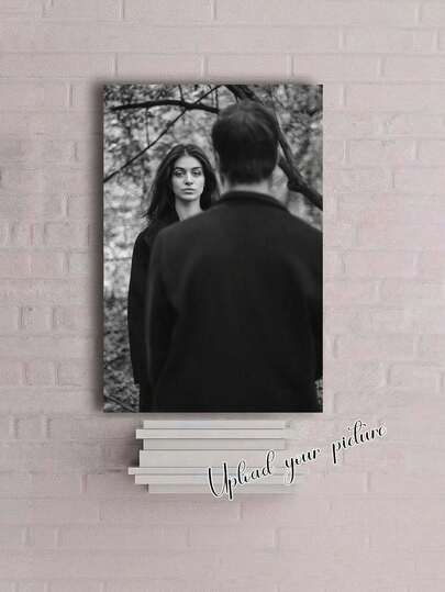 1 pieza Póster de lienzo de arte personalizado, decoración de pared de lienzo de arte personalizado, adecuado para baño, dormitorio, oficina, sala de estar, decoración del hogar, estilo minimalista moderno exquisito y elegante, regalo ideal para el Día de San Valentín, aniversario, boda y otras ocasiones, adecuado para novia, novio, cumpleaños, graduación, festivales, etc.