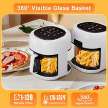 Newest Glass Air Fryer, 5QT With Transparent Fry Bowl, Circulating Heating, Temperature Control, Air Fryer Roast - View 2