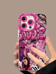 Baddie Aesthetic Phone Case Compatible With  17  16 Pro Max  15 Pro Max  13 And  12 Made Of TPU Material Providing Shockproof And Drop Protection With A Stylish Bold Design Perfect For Fashion Lovers Making It An Ideal Gift For Friends And Special Occasions - 白色 - 查看 4