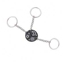 3Pcs/Set Sun Moon And Star Stitching Best Friend Key Chains For Men Fashion Friendship Gifts - Star, Moon and Sun Keychain - View 11