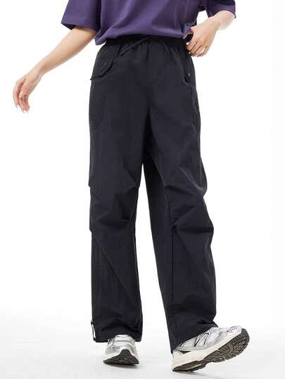 CAMEL CROWN 女士户外直筒休闲裤，秋冬新款，加绒内衬，防水，运动徒步裤