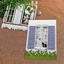 创意猫咪、草坪和窗框模具，DIY剪贴簿相册和压花模板，贺卡制作工具，卡片纸切割工艺品，礼品卡制作模板模切。 - 銀色 - 查看 5