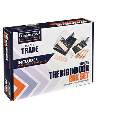 Hamilton For The Trade 18 Piece Big Indoor Paint Brush Roller Tray Box Set