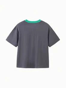 Balabala Camiseta de manga corta para niños, top transpirable de secado rápido para el verano - gris medio - Ver 3