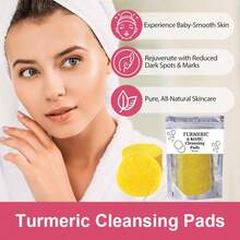 4pc Turmeric Wash And Care, Turmeric Tablets, TurmericCleansing Mousse, Turmeric SoapFacial Cleansing Skincare FacialCleansing Cleanser - 黃色 - 查看 7