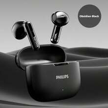 Auriculares Bluetooth Philips TAT1220, larga duración de la batería, cancelación de ruido, diseño semi-intrauricular, ajuste cómodo, calidad de audio de alta definición, adecuado para correr, ir al trabajo, conducir, auriculares inalámbricos originales de Philips - Negro - Ver 4