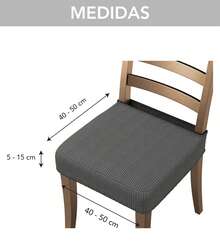 Pack Funda de Silla ajustable modelo KYOTO de VALENTIA HOME, Elástica, Desmontable y Lavable – Pack de 2, 4, 6. Variedad de colores. Perfectas para Comedor y Cocina - ANTRACITA - Ver 3