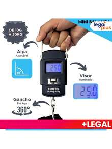 Portable 50kg Digital Handheld Scale - Precision - Luggage, Suitcase, Large - Fishing, Bag, Travel, Camping - 黑色 - 查看 5