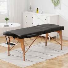 Massage Table Protable Massage Bed 28 In Wide Lash Bed Height Adjustable Bed - Black - View 2