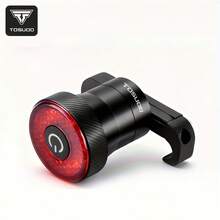 TOSUOD Super Bright Bicycle Tail Light, USB-C Rechargeable Warning Light With Brake Sensing Function, 5 Lighting Modes, IPX5 Waterproof Aluminum Alloy Bicycle Accessory - Multicolor - View 13