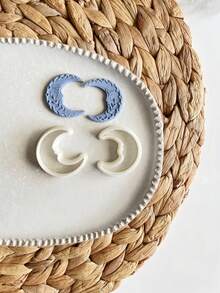 天体与天气主题聚合物粘土切割器，白色太阳和月亮形状，DIY耳环、女巫饰品、天体礼物等工艺工具 - 白色 - 查看 9