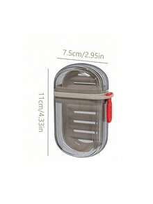 Portable Travel Soap Dish And Toothbrush Holder Set - Durable Plastic, Travel Cup Storage Box, Acrylic Folding Water Cup, Lightweight Luxury Soap Box, Sealed Lid Drainage Mini Soap Storage Box, Oval Shape, Essential For Camping, Gym And Bathroom Accessories, Suitable For Travel, Vacation, Returning To School, Business Trip, Dormitory, Camping. - 彩色 - 查看 11