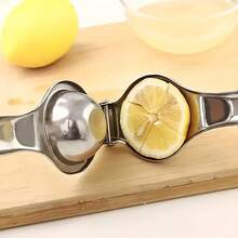 1 pieza Exprimidor de limón de acero inoxidable con función de prensa manual, exprimidor de naranja y limón multifuncional, herramienta de cocina para hacer bebidas frescas y deliciosas - Multicolor - Ver 3