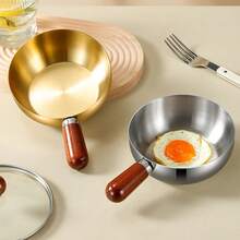 1件装不锈钢胡桃木手柄厨具 - 易于清洁，可重复使用，适用于制作酱汁和牛奶，也适用于婴儿辅食、汤、酱料 - 经久耐用的厨房厨具，符合人体工程学手柄，婴儿辅食厨具，优雅的厨房用品，耐用的厨房用品 - 彩色 - 查看 1