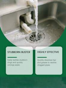 JUE FISH 管道堵塞清除剂，厨房水槽管道毛发油脂堵塞清洁剂，家用管道疏通剂 - 液體 - 查看 7