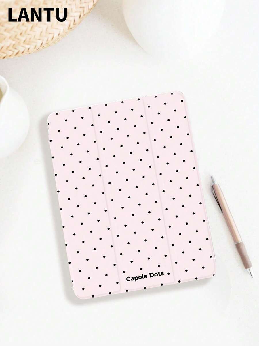 1pc Polka Dot Printed Tablet Protective Case, Compatible With Apple  10.2" /  Pro 11" 2020/2021,  (A16) 11" 11th Gen 2025,  9th/10th Gen, Apple Air 4th 10.9", Galaxy Tab S6 Lite 10.4", /, Anti-Drop, With Pencil Slot, Sleep/Wake Support, Romantic Gift For Friends And Family - 多色-6 - 查看 1