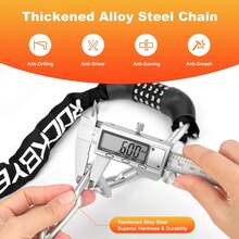 Cerradura de cadena de bicicleta, combinación de 5 dígitos antirrobo para bicicleta eléctrica, motocicleta, scooter, puerta, 6 m - como en la foto - Ver 6