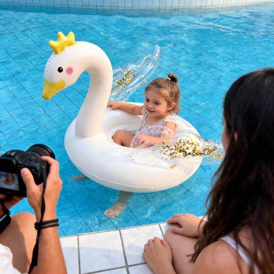 儿童充气游泳圈，耐用加厚PVC材质，适用于池塘、湖泊、海滩等水上活动