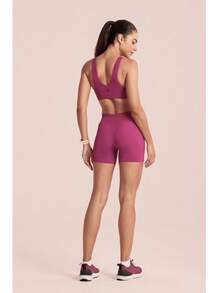 Lupo Original Bermuda Leggings For Women, Attack Sport, Running, Gym, Cycling, Volleyball, Training, Gymnastics, Beach Tennis 71144 - 紫紅色 - 查看 3