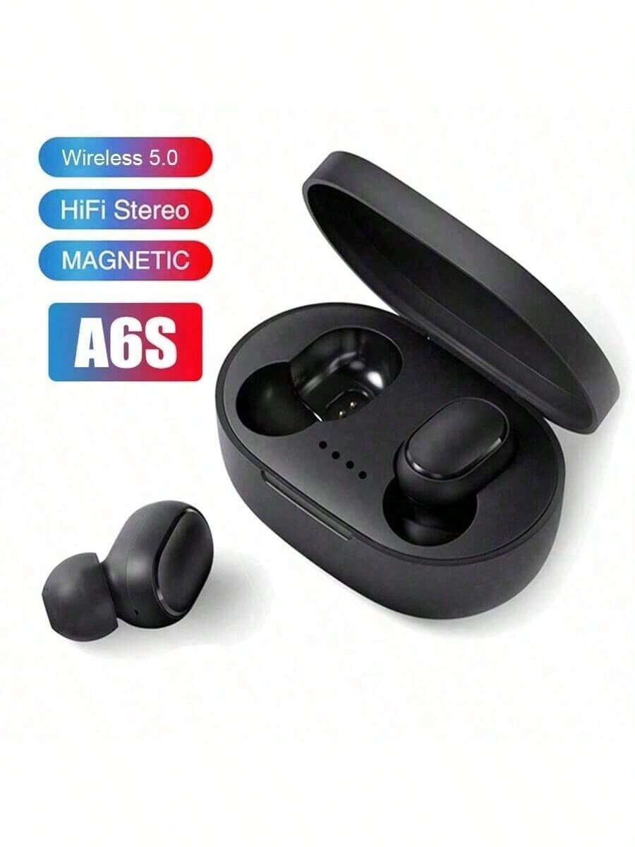 高端真无线耳机 - 高保真音质，入耳式设计，内置可充电电池，TWS 无线耳机，小巧便携，迷你入耳式无线耳机带充电盒，2026 年节日礼物推荐，新款 A6s TWS 防水入耳式 Hi-Fi 立体声无线耳机 - 彩色 - 查看 1