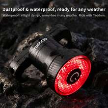 TOSUOD Super Bright Bicycle Tail Light, USB-C Rechargeable Warning Light With Brake Sensing Function, 5 Lighting Modes, IPX5 Waterproof Aluminum Alloy Bicycle Accessory - Multicolor - View 5