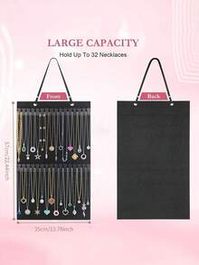 Hanging Jewelry Organizer Wall Mounted Necklace Display Stand Portable Durable Jewelry Display Rack Versatile Jewelry Holder Organizer For Earrings Rings Necklaces Bracelets Room Home Wall Decor Wedding Items 4th Of July Travel Essential Office Decor - Multicolor - View 11