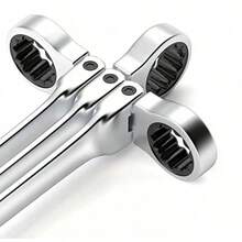 12pcs Metric Ratchet Wrench Set, 8-19mm Ratchet Combination Wrench With Organizer, 72 Teeth Vanadium Steel - Random - View 4