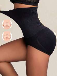 1 Pcs High Waist Contorl Tummy Panties Seamless Women's Shapewear Body Shaper Waist Trainer Slimming Falt Belt Sheath Woman Shaping Panty Ladies Briefs Underwear - 彩色 - 查看 6