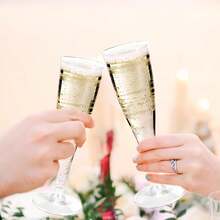 8/20/60 piezas Copas de champán de plástico transparente, Vasos de cóctel de plástico transparente reutilizables de 4.5oz, Adecuados para fiestas, bodas y grandes celebraciones - transparente - Ver 3