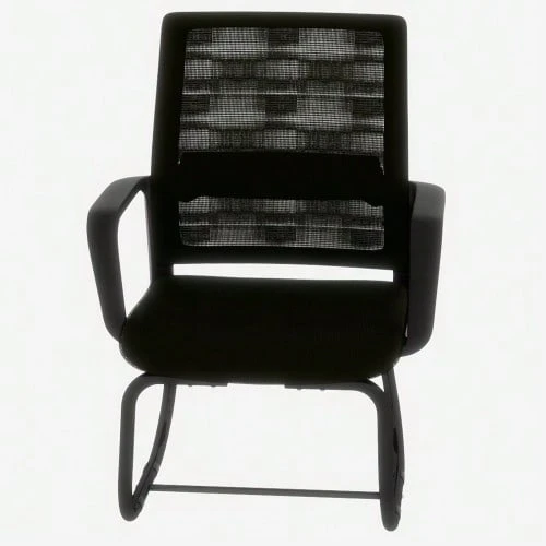 Minimalist Modern Office Chair – Metal Frame, Soft & Comfortable, Home & Office Use, Multiple Colors Available - 黑色 - 查看 1