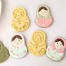 Classic Design, Rounded Cute Silhouette Floral Dress Pattern, Clear Embossed Texture, Suitable For Royal Icing Painting, Creating Healing Macaron Colors - View 8