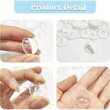 10pcs Mini Transparent Adhesive Hooks, Seamless Hanging Flag Hooks For Valentine's Day Party, Wall Storage Hooks, Party Decor Accessories, DIY Home Decor Hanging Hooks, Ceiling Hooks - White - View 1