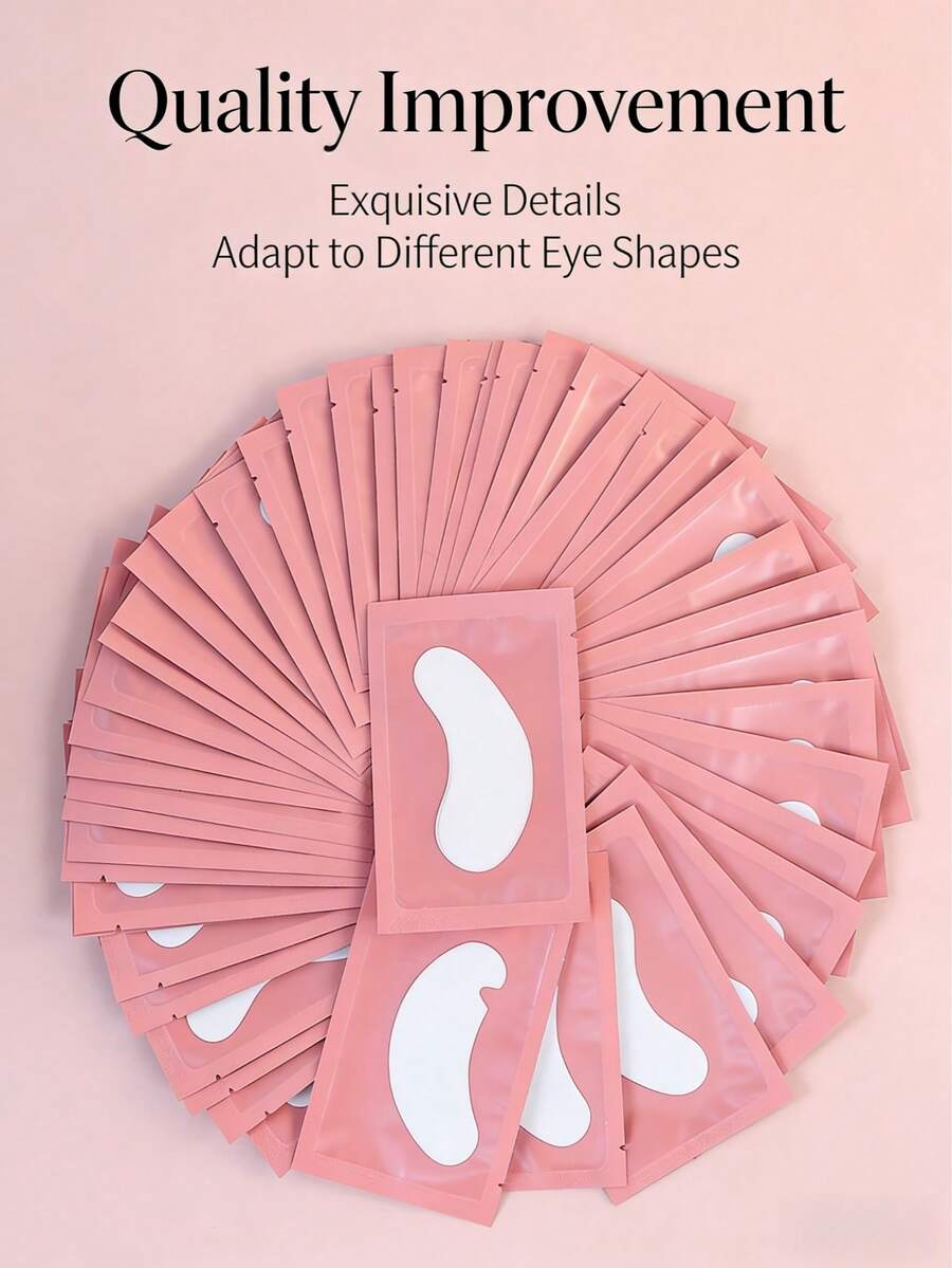 Eyelash Extension Pads, Under Eye Gel Pads, Suitable For Professional Salon And Personal DIY Eyelash Extension (Pink) - Pink - View 1