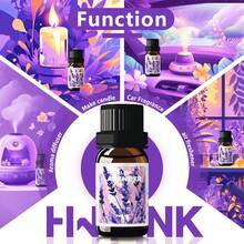 HWLINK 10ml薰衣草精油植物油,適用於加濕器/香氛擴香機/擴香蠟燭製作,節日禮物 - Lavender - 查看 3