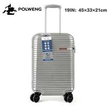 La nueva actualización de la maleta de viajes y negocios se fortalece con hebillas metálicas de gran capacidad de 500 kilogramos de refuerzo de carga, y la tira de tracción de aleación de aluminio es simple y de moda. - Plateado - Ver 5