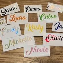 Customized Personalized UV Transfer Stickers, 5cm/8cm/13cm, Customized Name Label Stickers, Guest List Seat Cards, Bachelor Party Bride Birthday Stickers, Wedding Gifts, Customized Wedding Sticker Labels, Personalized Wedding Stickers, Wedding Name And Date Stickers - Multicolor - View 8