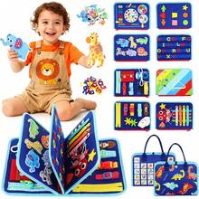 ¡Recomendado8 en 1 Tablero Montessori, Juguetes Montessori Libro Sensorial para Desarrollar La Sensibilidad y La Motricidad Fina, Regalo para 1-5 Años para NiñOs y NiñAs (Azul)¡Top de Temporada - Rosa - Ver 7