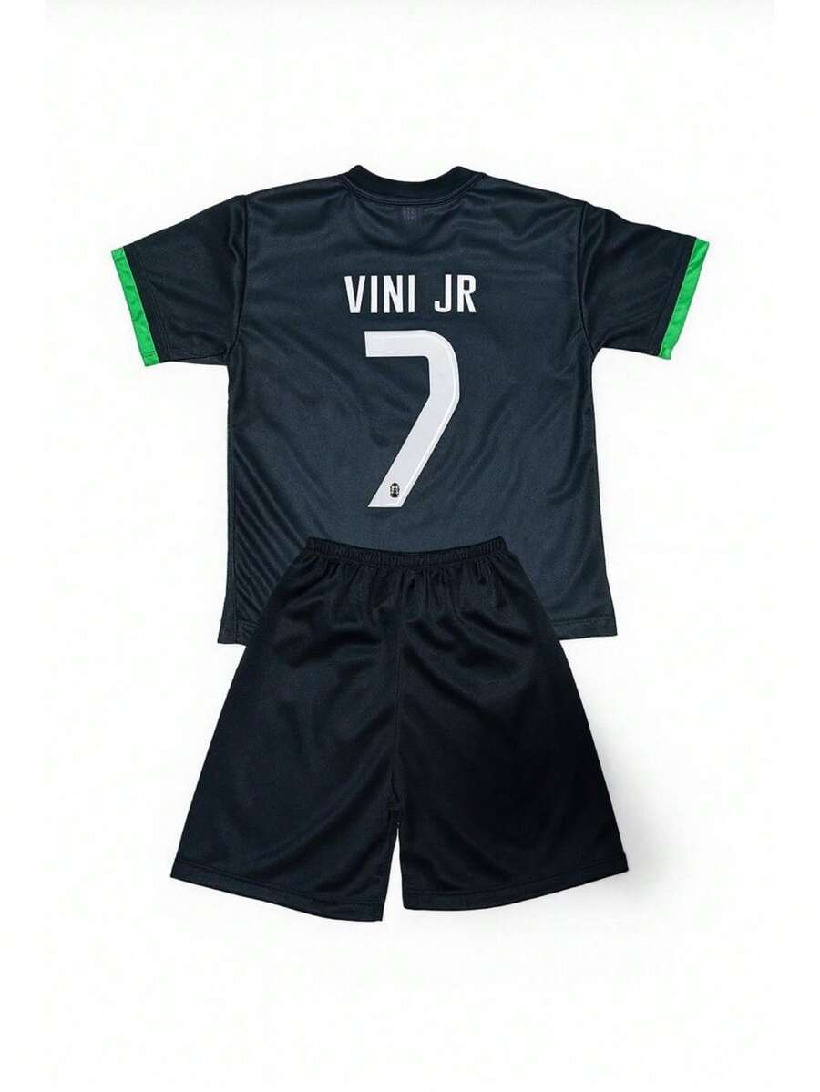 Hala R34l White Kids' Soccer Kit, Sizes 6 To 14 - màu đen - Xem 1