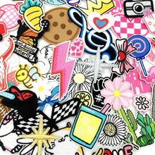 50片混色刺绣布贴，图案多样，美观大方，适用于服装、帽子、牛仔裤、包袋等各种物品的布料装饰，提升时尚感。 - F - 查看 6