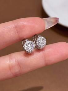 1 Đôi bông tai bạc 925 đính đá Zirconia siêu nhỏ, trang sức nữ, bông tai tinh tế, sáng tạo, quà tặng trang sức thanh lịch, phù hợp cho các bạn gái đeo hàng ngày, hẹn hò, dự tiệc và các dịp khác. - phong cách 1 - Xem 4