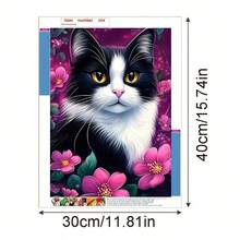 1 Set Kit de Pintura de Diamantes 5D DIY Hecho a Mano, Adecuado para Decoración de Hogar, Dormitorio, Entrada, Estudio, Baño, Arte de Pared en Lienzo, Regalo de Vacaciones - Multicolor - Ver 11
