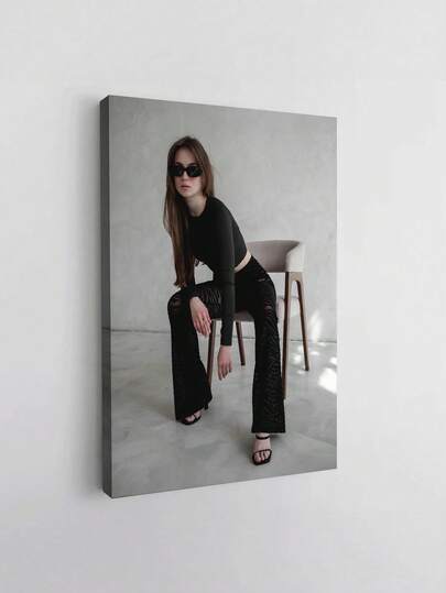 1pc Customized Photo Wall Art, Personalized Image Printing, Decoration For Valentine's Day, Children's Growth Memorial, Wedding, Anniversary, Party, Family Gift, Mother's Day, Father's Day, Birthday Gift, Photo Collage Canvas, Personalized Canvas Wall Art, Art Canvas Printing, Gift For Friends, Mom, Dad, Kids, Girlfriend, Boyfriend, Personalized Gift, Customizable Item, Valentine's Day Memorabilia