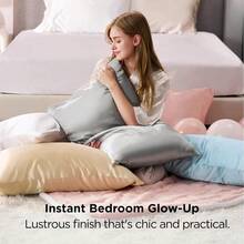 Satin Pillowcase 2 Pack Similar To Silk Pillow Cases Standard Size, Pillow Case For Sleeping Women With Envelope Closure, Gifts For Women Men, Dusty Rose, 20x26 Inches, 2pcs - 標準尺寸(20吋 x 26吋)+ 17 - 灰玫瑰色 + 2 - 查看 9