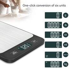 10kg High Precision Digital Scale With Tare Function, Large Platform Suitable For Multiple Items, Applicable For Kitchen And Jewelry, Backlit LCD Display, Multi-Unit Conversion, Minimalist Design, Easy To Clean Surface, Durable ABS Material, Electronic Kitchen Scale (Batteries Not Included) - Multicolor - View 9