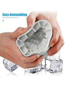 2 piezas Cubeta flexible de hielo de silicona - Liberación de hielo sin esfuerzo, material ideal para bebidas de verano y entretenimiento - Multicolor - Ver 8