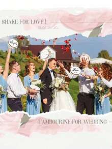 1pc Handheld Wooden Bell & Single Row Metal Bell Rhythm Percussion Instrument, Music Shaker Suitable For Party & Karaoke, Drum Sticks Not Included - Multicolor - View 5